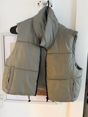 Ci Sono Light Olive Padded Vest